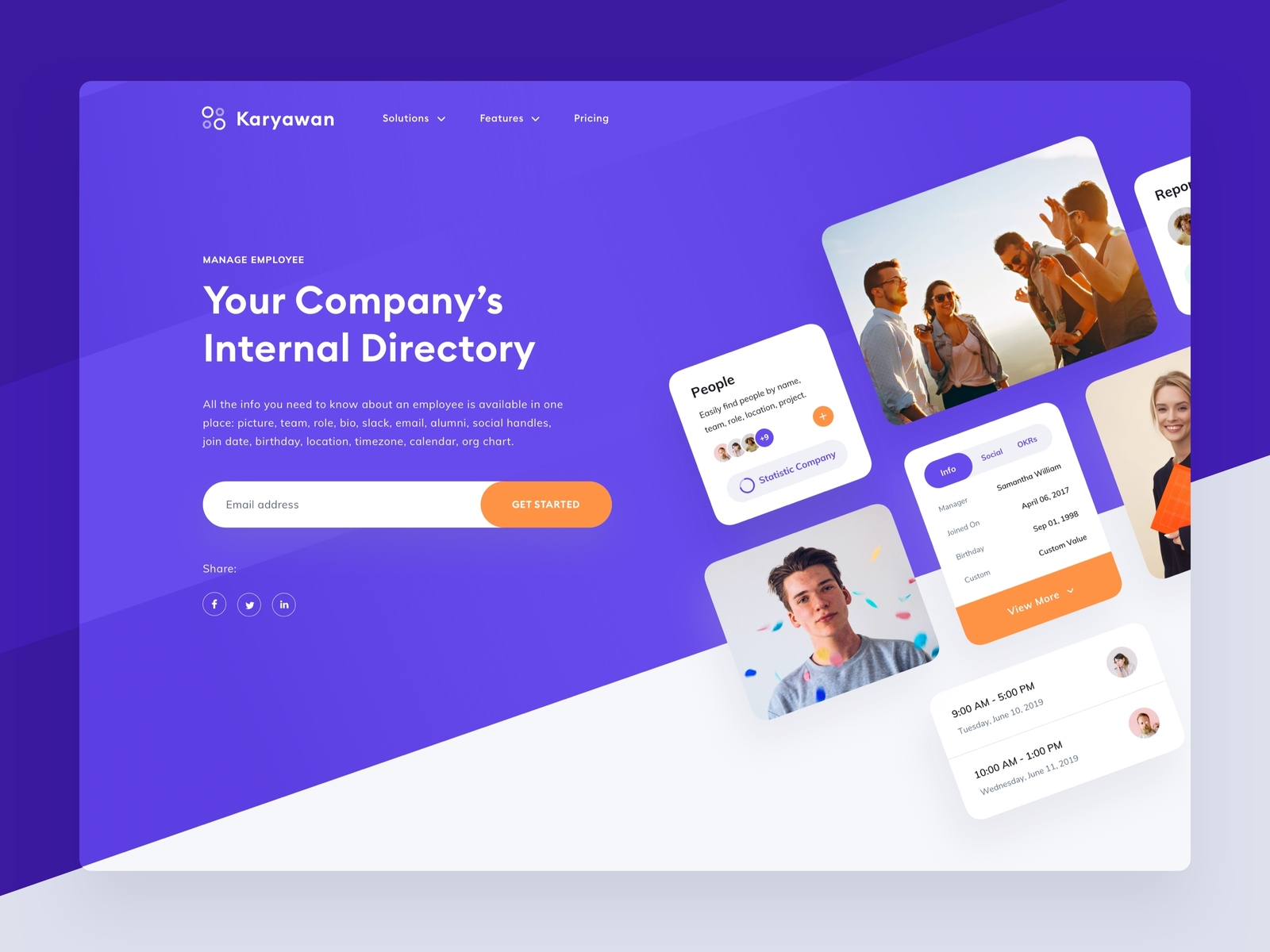 Company Directory Homepage by StanVision - SaaS Design Agency on Dribbble