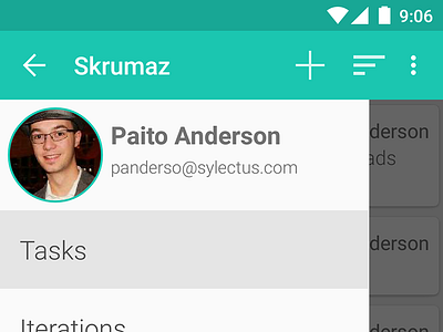 Skrumaz App agile android first shot material design rallydev