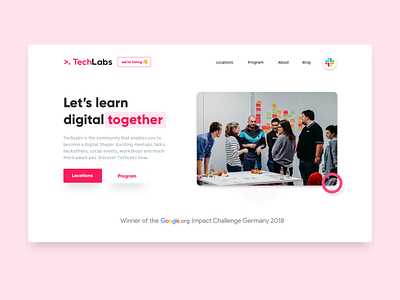 TechLabs Cover design illustration startup ui ux web webdev