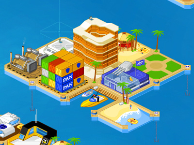 Commercial Zone flash game isometric