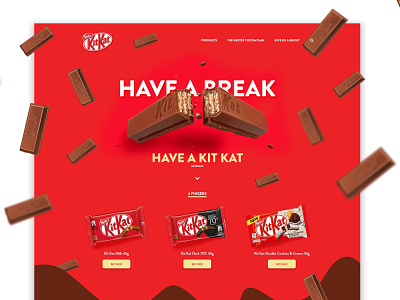 KitKat homepage challenge kitkat ui uiux website