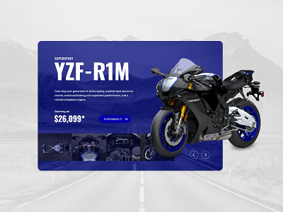 yamaha bikes Product Card bikes blue product cards ui vehicle website yamaha