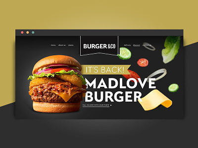 Burger & Co landing page uiux website