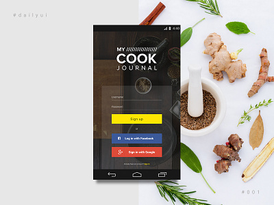 #DailyUi #001 branding dailyui design food food app mobile ui