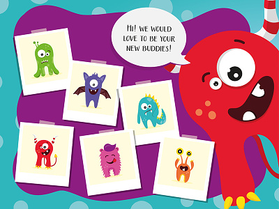 Cute Monsters illustration illustrator kids monsters