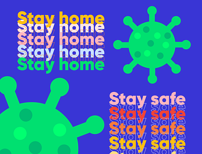 Stay home Stay Safe illustration