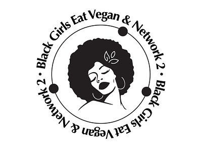 BLACK GIRLS EAT VEGAN AND NETWORK LOGO black gril black gril logotype loogdesign lgoodesign vegan vegan logo