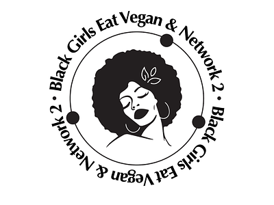 BLACK GIRLS EAT VEGAN AND NETWORK LOGO black gril black gril logotype loogdesign lgoodesign vegan vegan logo
