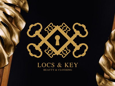 Locs & Key beauty and clothing Logo Design beauty clothing graphic designer logo logo design