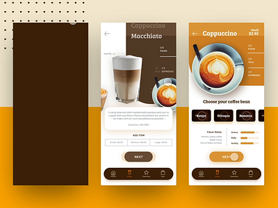 Coffee App - Pasion Del Cielo animation app design interaction design uidesign uxdesign