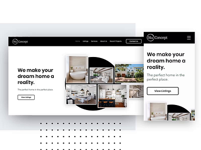 NuConcept - Real Estate Landing Page branding portfolio real estate responsive website uidesign uiux uxdesign web design
