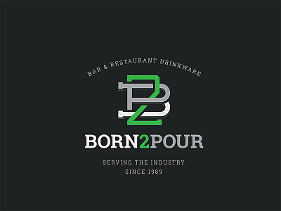 Born 2 Pour brand identity logo design