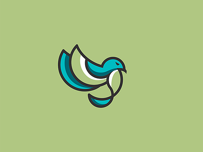 Unique Robin bird logo grid logo logo design