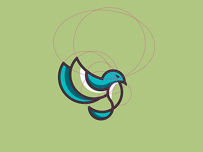 Circular Grid | Bird logo bird logo grid logo logo design