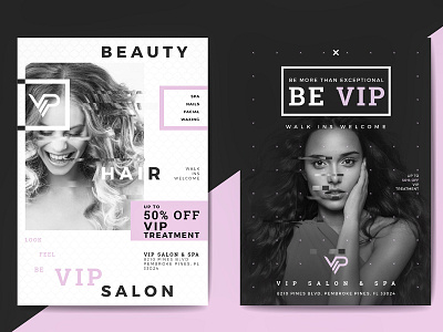 Vip Salon & Spa | Flyer Design brand identity branding flyers graphic design marketing modern