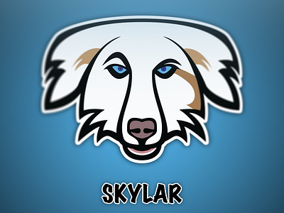 Skylar | My Dog animal logo australian shepherd dog stickers
