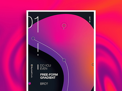 Free-Form Gradient Poster adobe creative illustrator poster