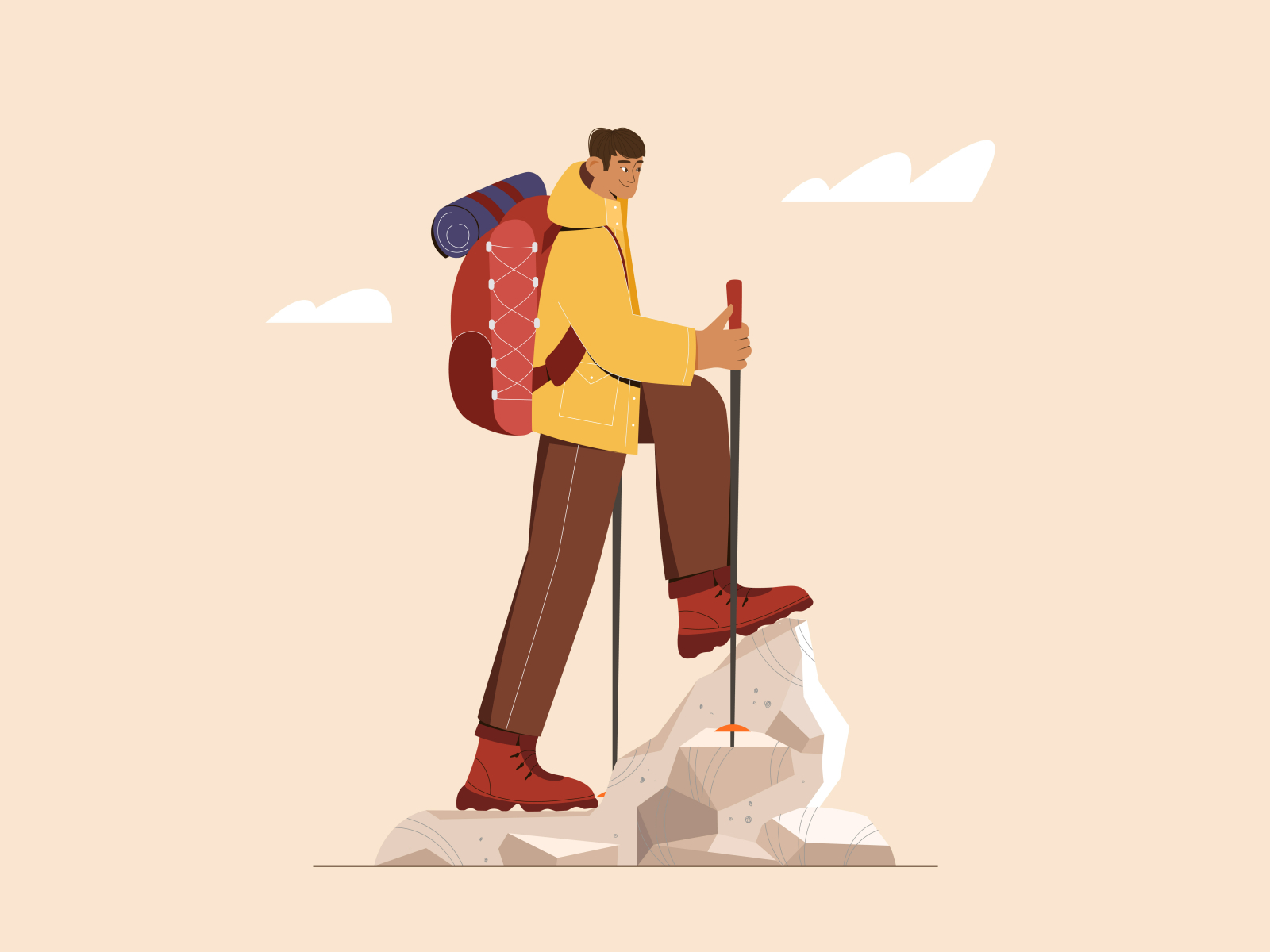 Hiker by Janna Tolcheva on Dribbble