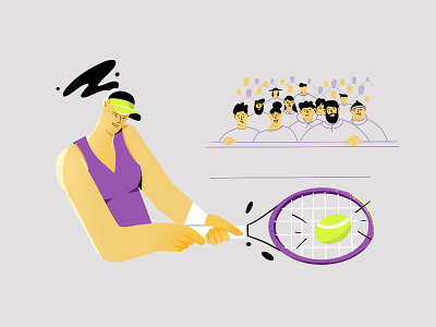Tennis Player character character design characterdesign design girl illustration illustrator minimal player procreate sport stafion tennis web illustration website illustration