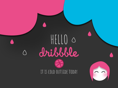 Hello Dribble debut new on dribble ui uxui vector