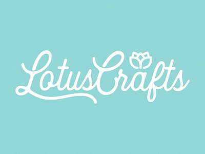 Lotus Crafts brand branding colour craft design flat florist flower icon identity illustration illustrator independent logo lotus pastel type typography vector