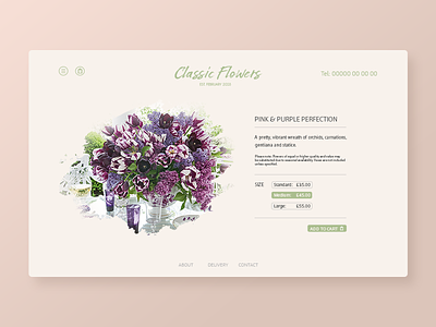 Minimal Florist Site v2 beginner florist flowers minimal pastel website