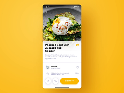 Miam aftereffects animated animated ui app app design brand food food app interface iphone mobile mobile ui motion ui ui ux uidesign uiux uxdesign yellow