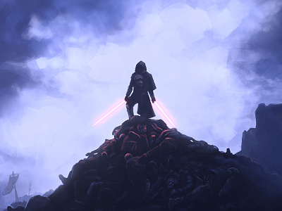 Facing Sith Lord art concept digital dimitri dimz fan illustration le roch star wars
