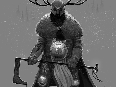 Northernlands Lord sketch character cintiq concept art design digital painting dimz illustration photoshop sketch viking wacom warrior