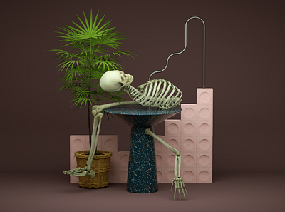 Bones Balance 3d art bones cinema4d octanerender