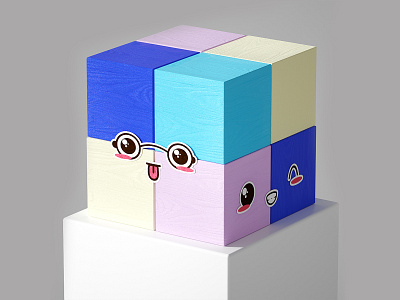Cube Cute 3d art cinema4d illustration octanerender