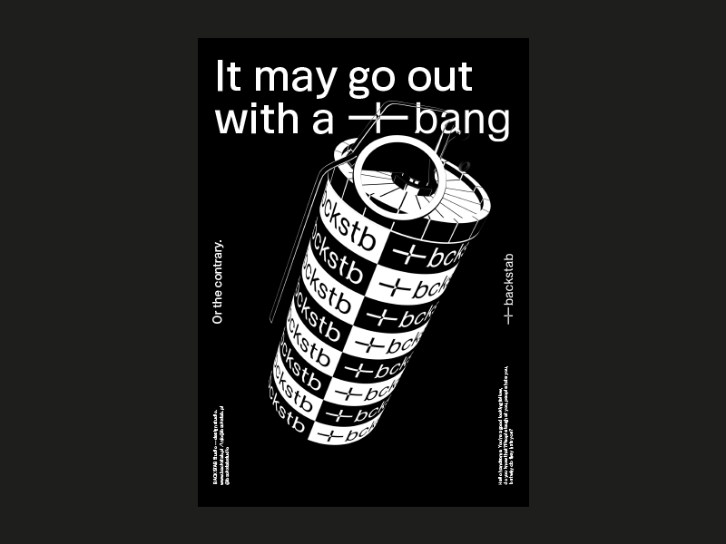 Self-promo poster @backstabstudio — 3rd typo spring poster gif design blackwhite animation