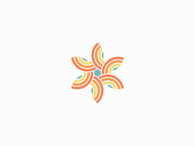 Rainbow Logo branding colorful design flower graphic design illustration logo vector