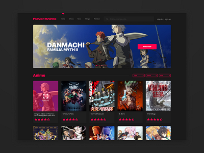 FlavorAnime site concept