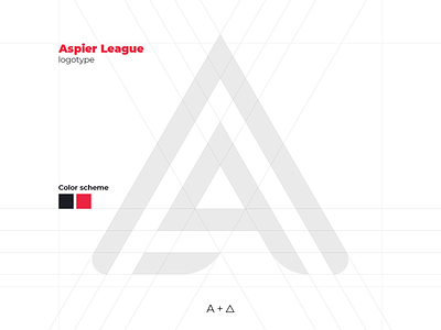 Aspier League logo aspier branding clean concept design flat icon identity illustration league logo minimalist logo minimalistic pink red vector