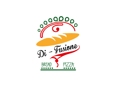 "Di-fusione" Logo design bakery branding bread design flat logo logo design pizza restaurant vector