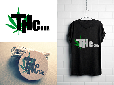 "THCorp" logo design for alternative brand alternative branding design flat logo shirt t shirt urban vector weed