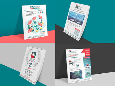 Some covers designed for schedule of "Especialistas en Medios" aniversary branding design editorial editorial design flat information logo news notice print vector