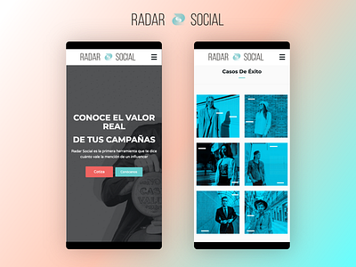 "Radar Social" Landing page