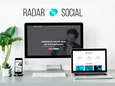 "Radar Social" Logo aplication branding design landing landing page landing page design landingpage logo mobile responsive web web design webdesign website