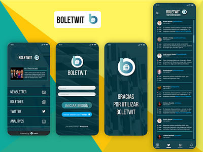 "Boletwit app" Mobile app app app design colors design interface layout mobile mobile app mobile app design mobile ui product product design social media social media app social media design socialmedia twitter ui ux vector