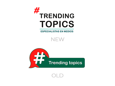 "Trending Topics" logo renew branding design flat illustration logo product product design redesign renew social media social media design socialmedia trending trending design trending topics vector