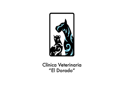 Clínica Veterinaria "El Dorado" logo design animal branding design flat logo vector veterinarian veterinary