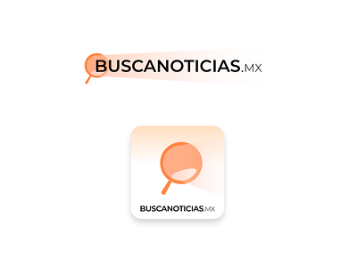 "Buscanoticias MX" logo design app branding design flat icon illustration ios ios app iphone logo mobile vector web