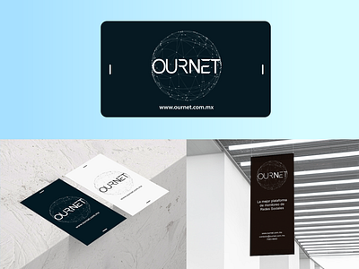 "Ournet" Branding project analytics banner branding branding and identity branding design business card design design logo monitoring