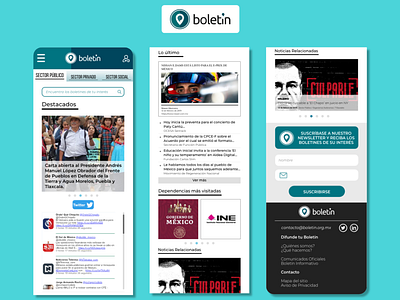 "Boletín.org.mx" mobile site design