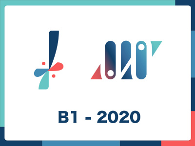 "B1-2020" Analytics company logo design