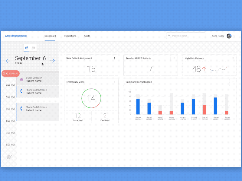 Framer web prototype example for Framer meetup care management framer lviv prototype web