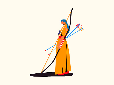 Bravery adobe illustrator archery design fantasy