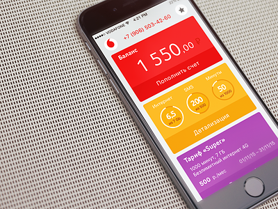 Vodafone App. Concept app concept ios vodafone